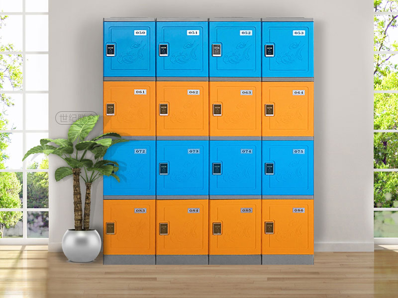 四層柜石墨藍(lán)配繽紛橙+感應(yīng)鎖