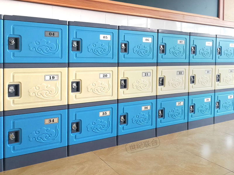 學生柜石墨藍配玉脂白+掛扣